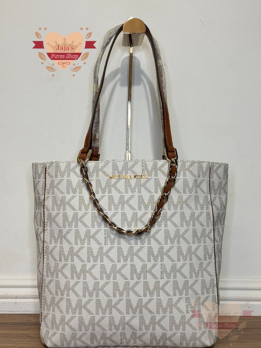 🤍Michael kors 3 Compartment PVC Signature Chain Purse🤍